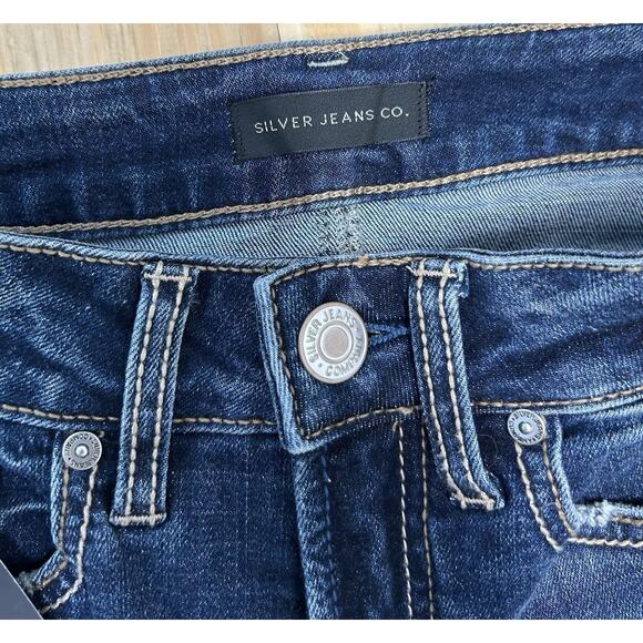 Silver Jeans Suki Mid Rise Straight Leg Jeans Medium Wash size 24x27 New W Tags. - Picture 2 of 15